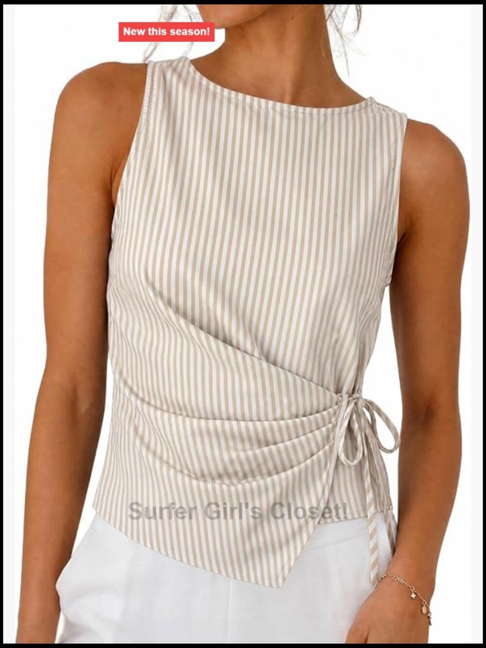 Women Linen Cotton Tie Wrap Sleeveless Crop Tank Tops Going Out